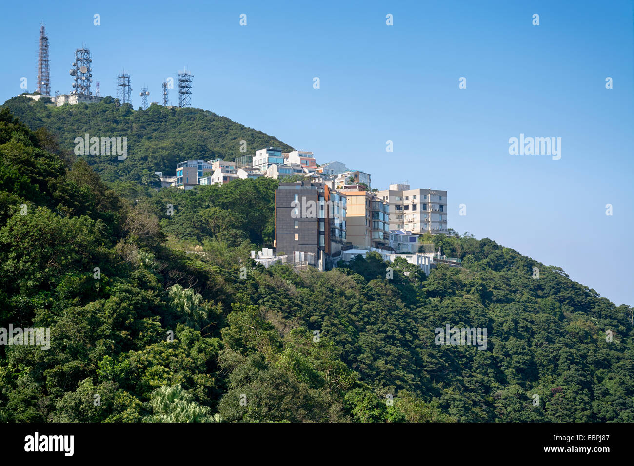 Executive Apartments im Victoria Peak in Hong Kong. Stockfoto