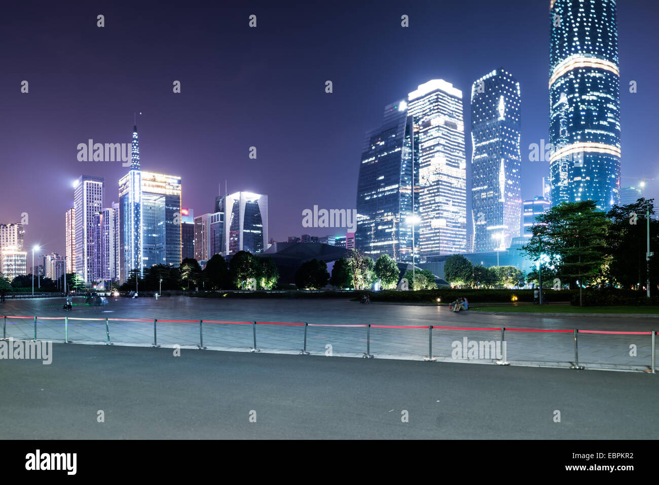 Guangzhou, China, die Pearl-River-Nacht Stockfoto