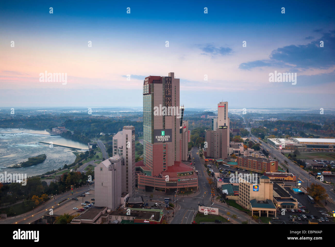 Ansicht des Hotels Niagara Falls, Niagara, Ontario, Kanada, Nordamerika Stockfoto