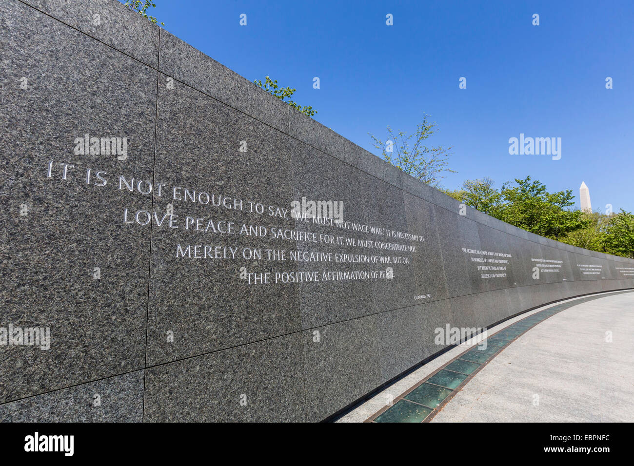 Außenansicht des Martin Luther King Memorial, Washington D.C., Vereinigte Staaten von Amerika, Nordamerika Stockfoto