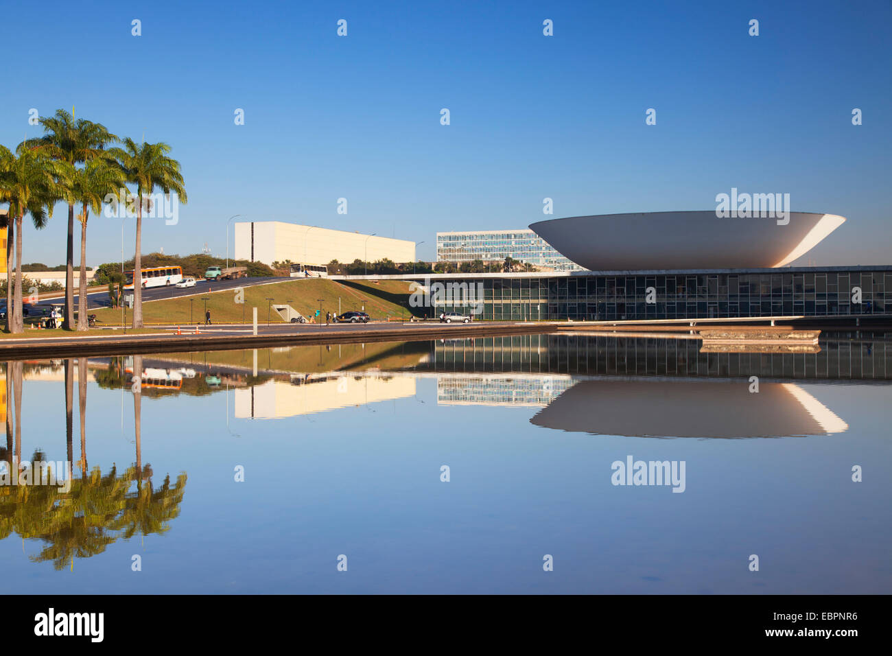Nationalen Kongress, UNESCO-Weltkulturerbe, Brasilia, Distrito Federal, Brasilien, Südamerika Stockfoto