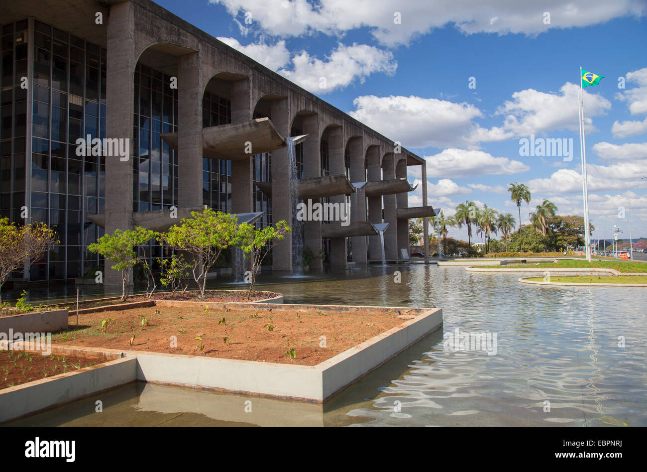 Justizpalast, UNESCO-Weltkulturerbe, Brasilia, Distrito Federal, Brasilien, Südamerika Stockfoto