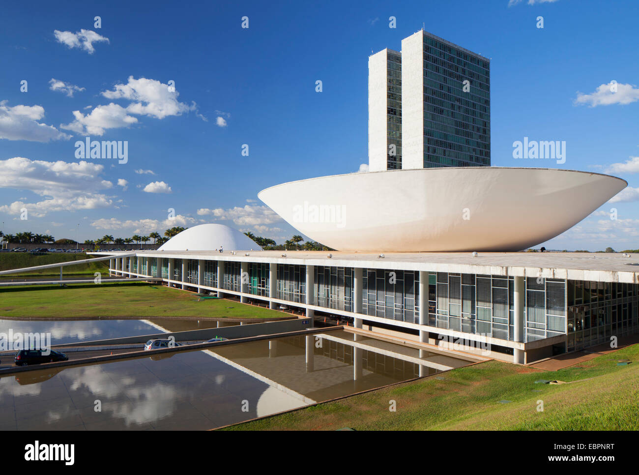 Nationalen Kongress, UNESCO-Weltkulturerbe, Brasilia, Distrito Federal, Brasilien, Südamerika Stockfoto