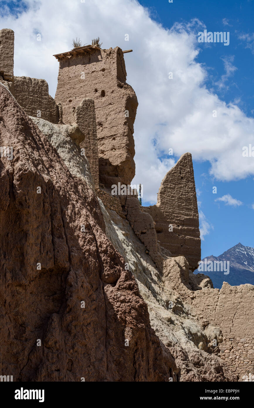 Das 16. und 17. Jahrhundert Fort und Kloster Basgo, Ladakh, Himalaya, Indien, Asien Stockfoto