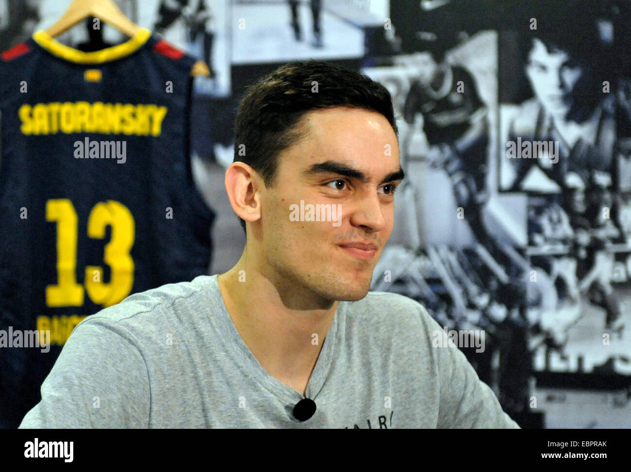 Tschechische Republik-Spieler Tomas Satoransky FC Barcelona Basketball-Team in Barcelona, Spanien am 27. November 2014 abgebildet. (CTK Foto/David Svab) Stockfoto