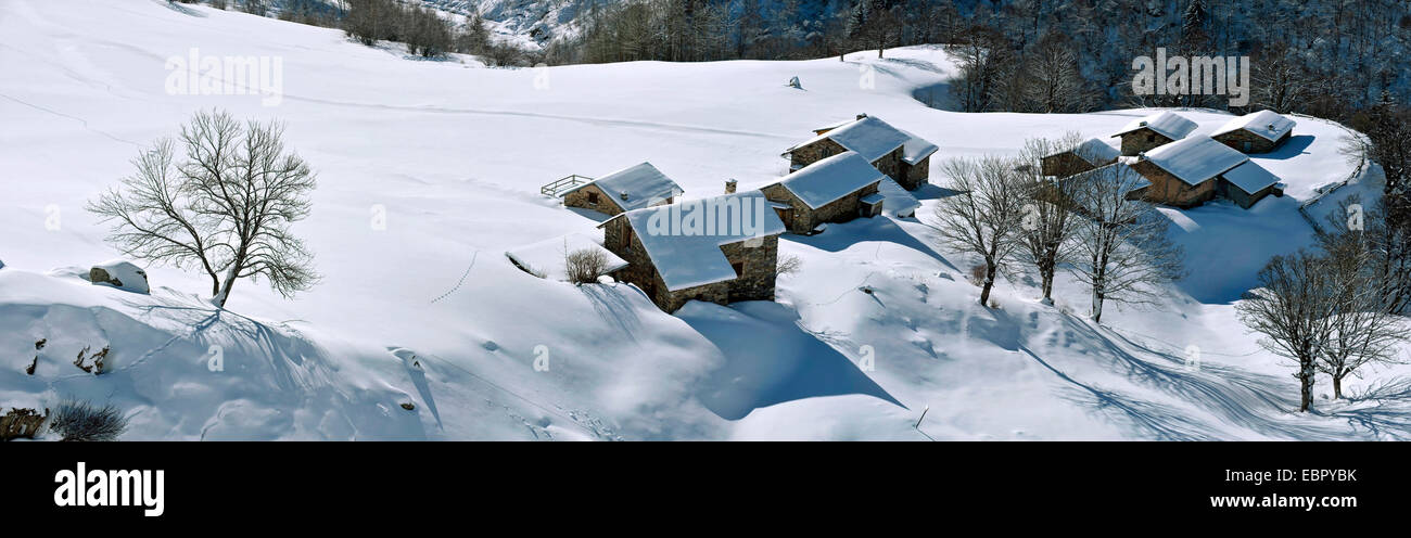 kleinen Dorf Priots im Tal des Encombres, Frankreich, Savoyen, Priots Stockfoto