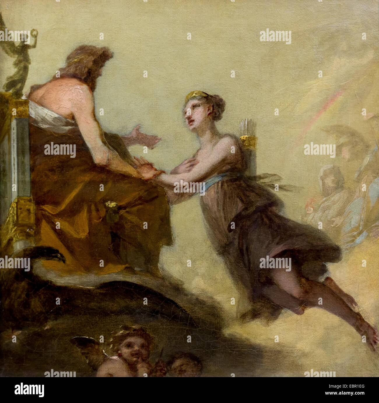 ActiveMuseum 0001677.jpg / Diana flehenden Jupiter nicht, ihr die Gesetze der Ehe, 1803 - Pierre-Paul Prudh'on unterwerfen 25.09.2013 - / 19. Jahrhundert Sammlung / aktive Museum Stockfoto