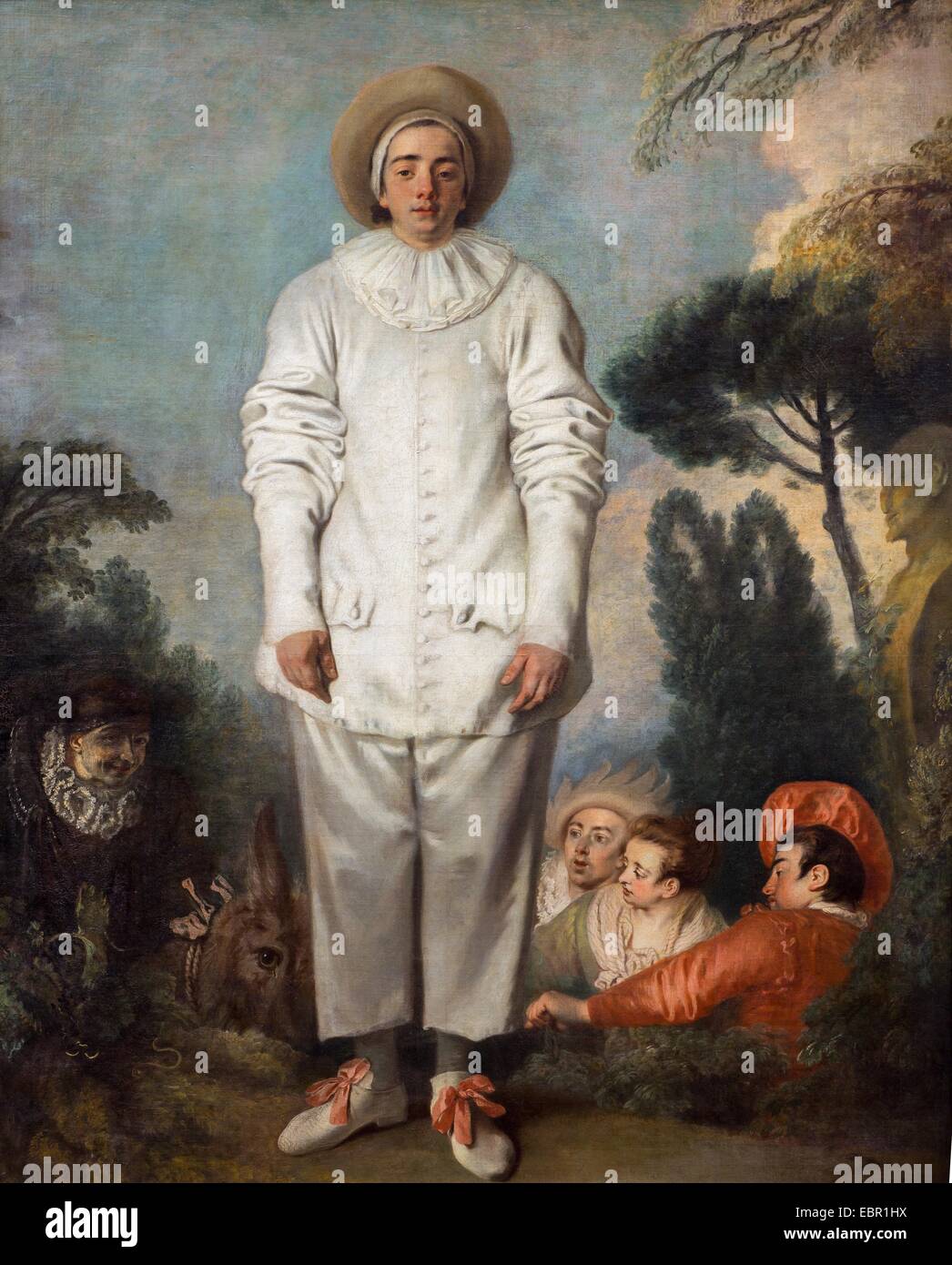 ActiveMuseum 0001886.jpg / Pierrot, früher bekannt als Gilles, 1718 - Jean-Antoine Watteau 25.09.2013 - / 18. Jahrhundert Sammlung / aktive Museum Stockfoto