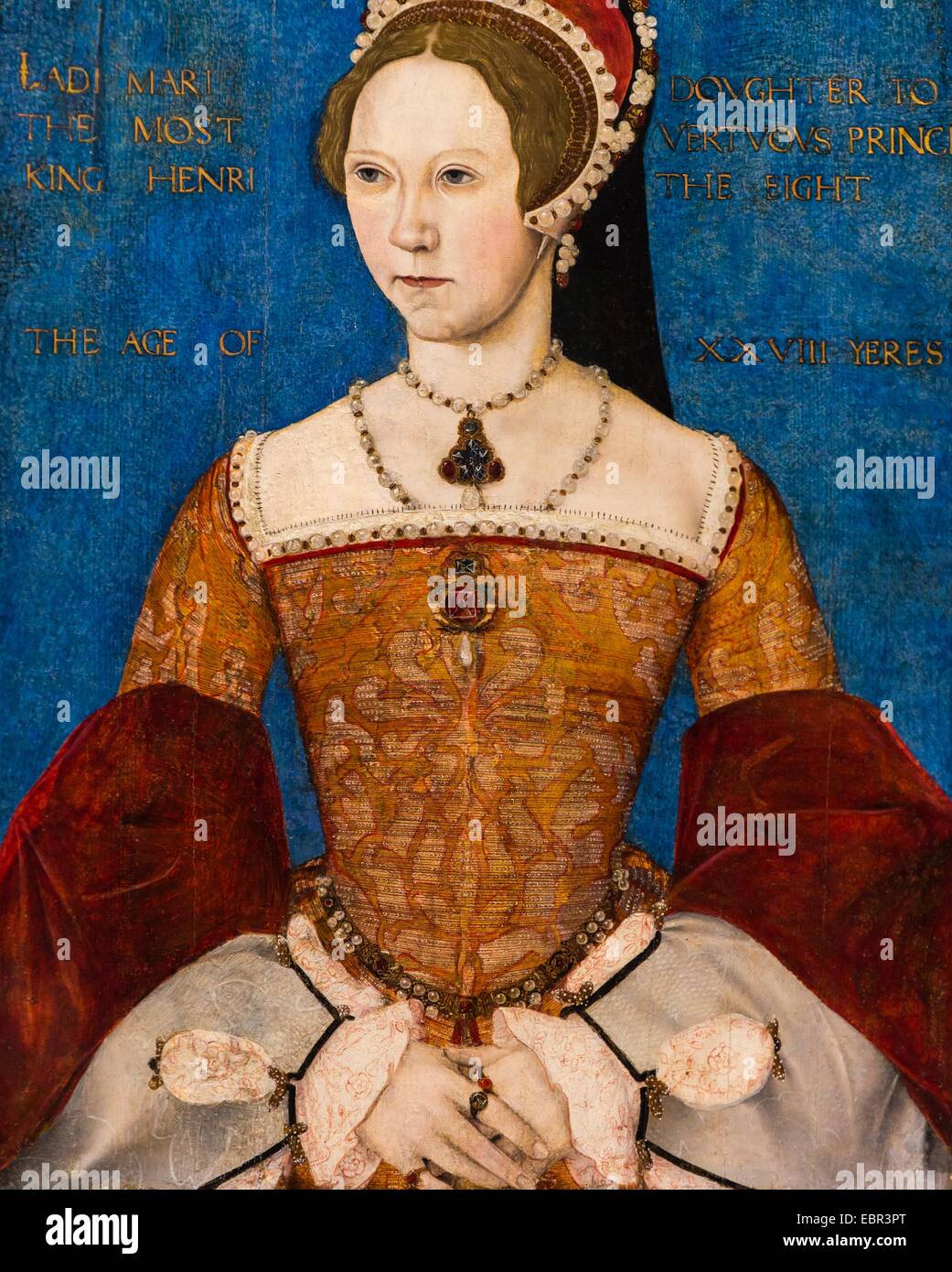 ActiveMuseum 0003624.jpg / Maria i., die Tochter von Heinrich VIII. und Katharina von Aragon, 1544 - Master John 22.01.2014 - / 16. Jahrhundert Sammlung / aktive Museum Stockfoto