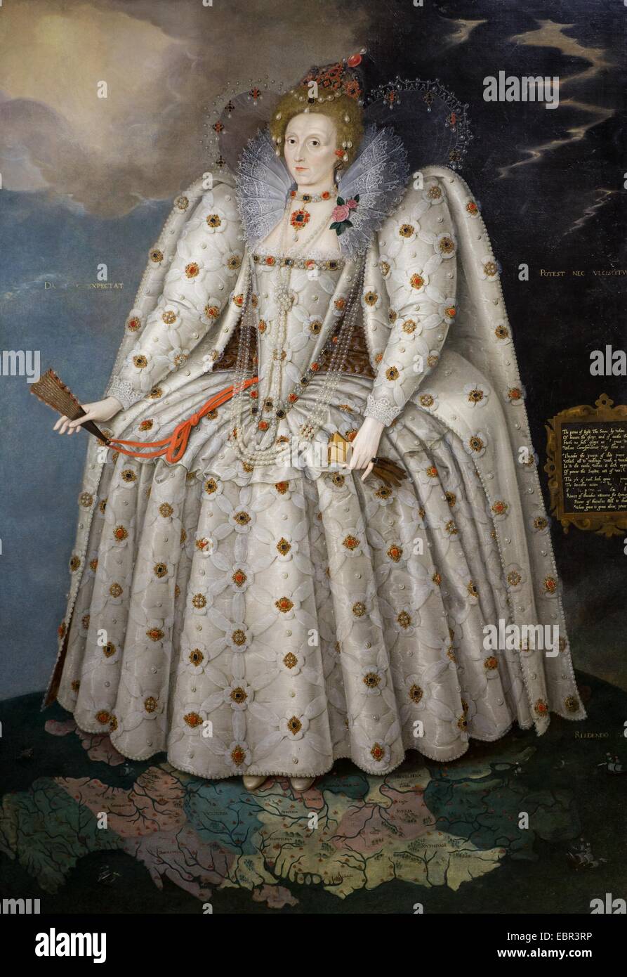 ActiveMuseum 0003637.jpg / Queen Elizabeth i., 1592, bekannt als die "Ditchley Portrait" - Marcus Gheeraerts der jüngere Öl auf Leinwand 22.01.2014 - / 16. Jahrhundert Sammlung / aktive Museum Stockfoto