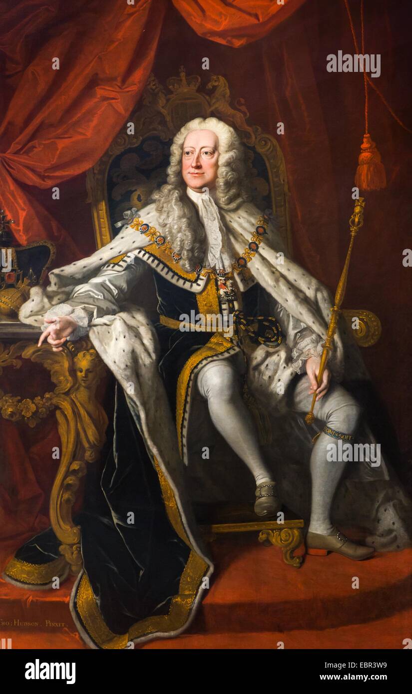 ActiveMuseum_0003718.jpg / König George II., 1744 - Thomas Hudson 22.01.2014 - / 18. Jahrhundert Sammlung / aktive Museum Stockfoto