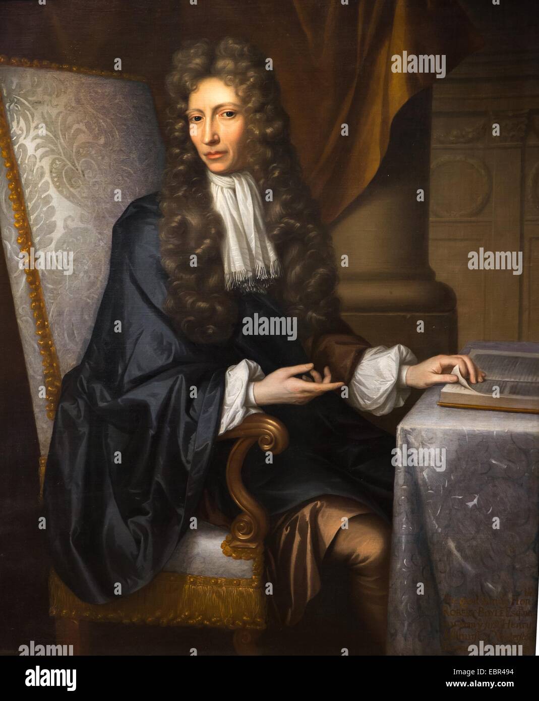 ActiveMuseum 0003737.jpg / Robert Boyle, Philosoph, Chemiker et Theologe, 1690 - nach Johann Kerseboom 22.01.2014 - / 17. Jahrhundert Sammlung / aktive Museum Stockfoto