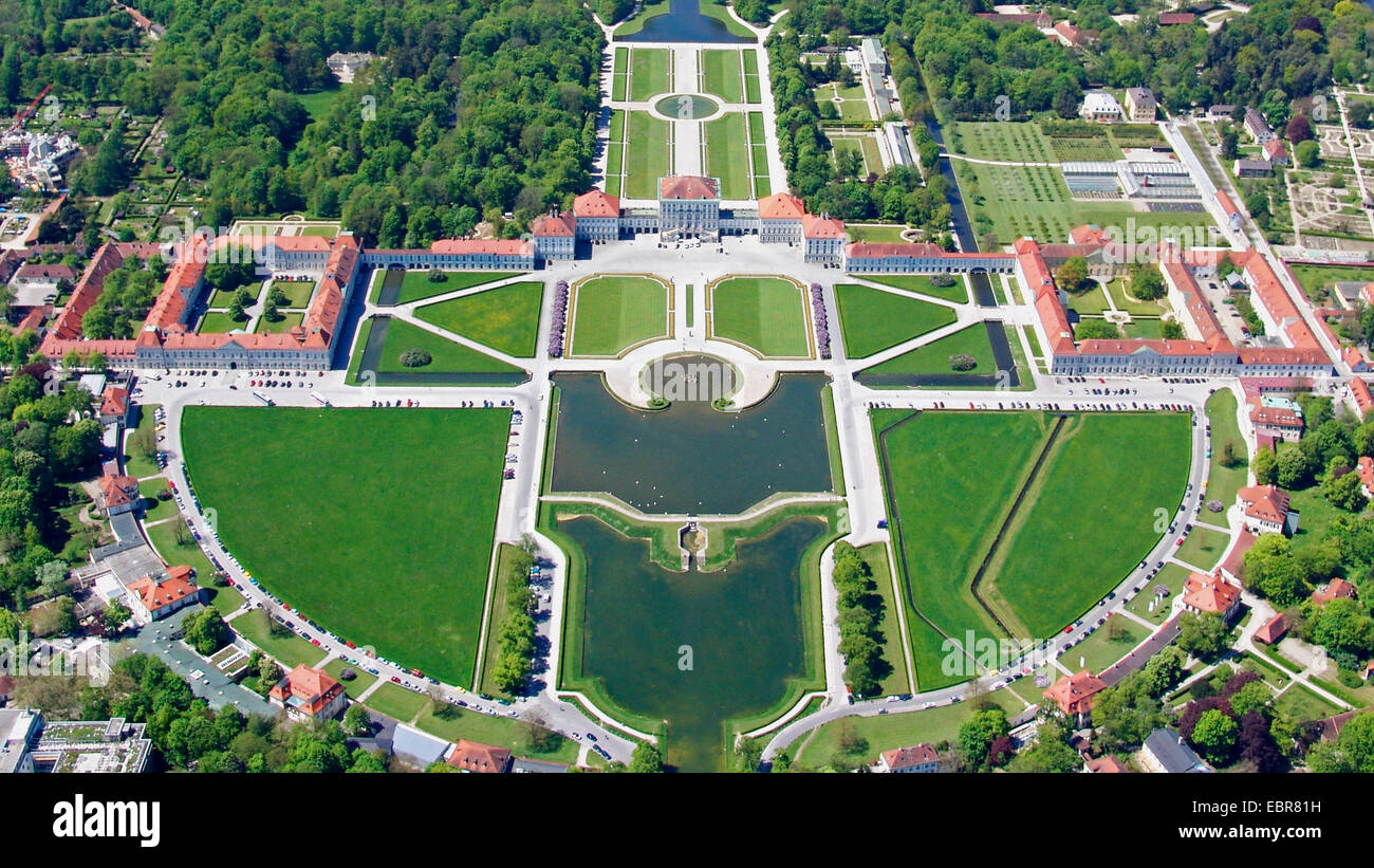 Luftbild, Schloss Nymphenburg, 08.05.2008, Deutschland ...