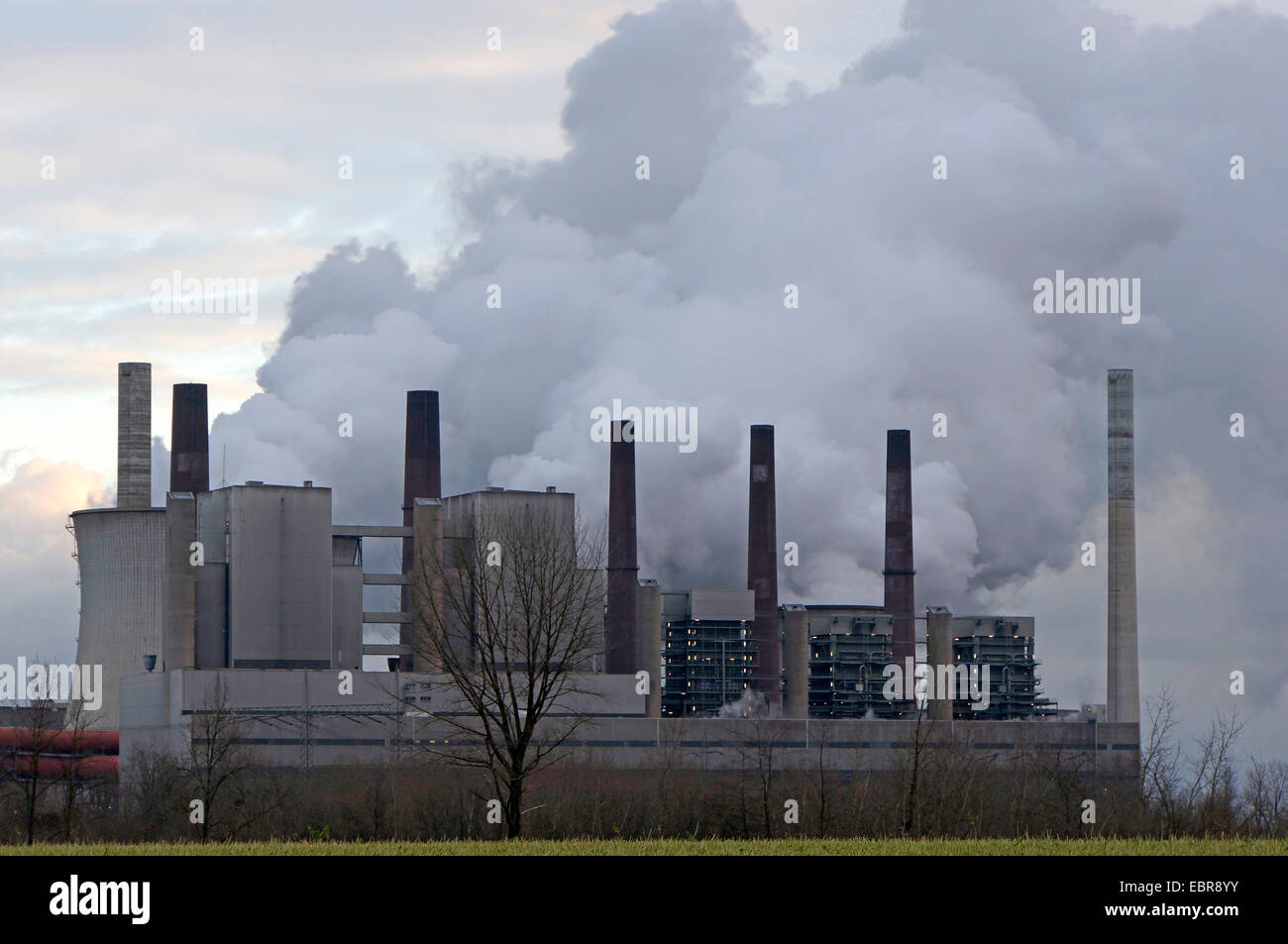 Kraftwerk Neurath der Rheinischen Braunkohle Bergbauregion, Deutschland, Nordrhein-Westfalen, Neurath, Grevenbroich Stockfoto