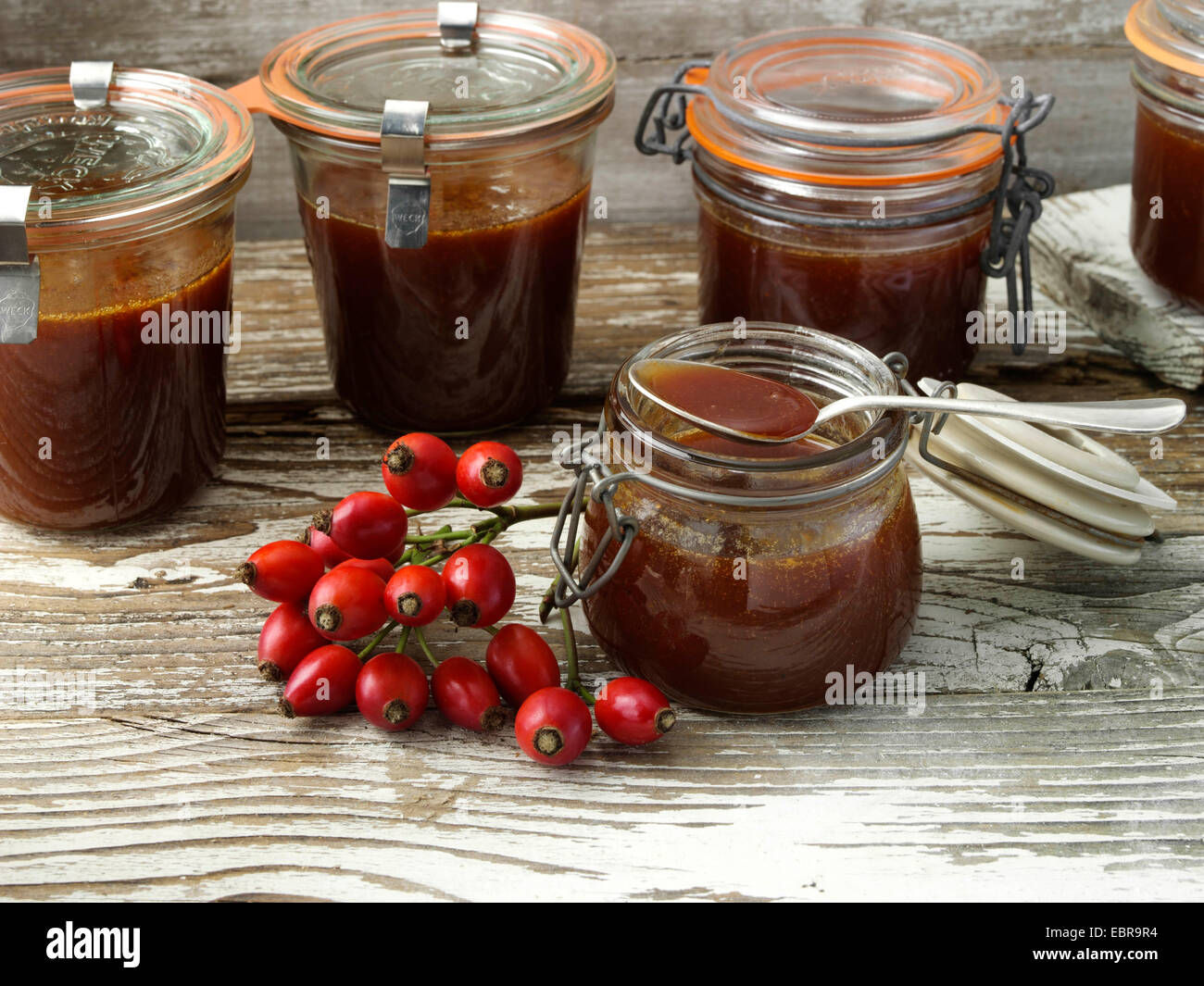 Hagebutte Gelee Stockfoto