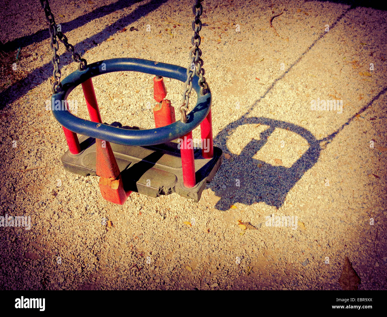 Kinderschaukel. Stockfoto