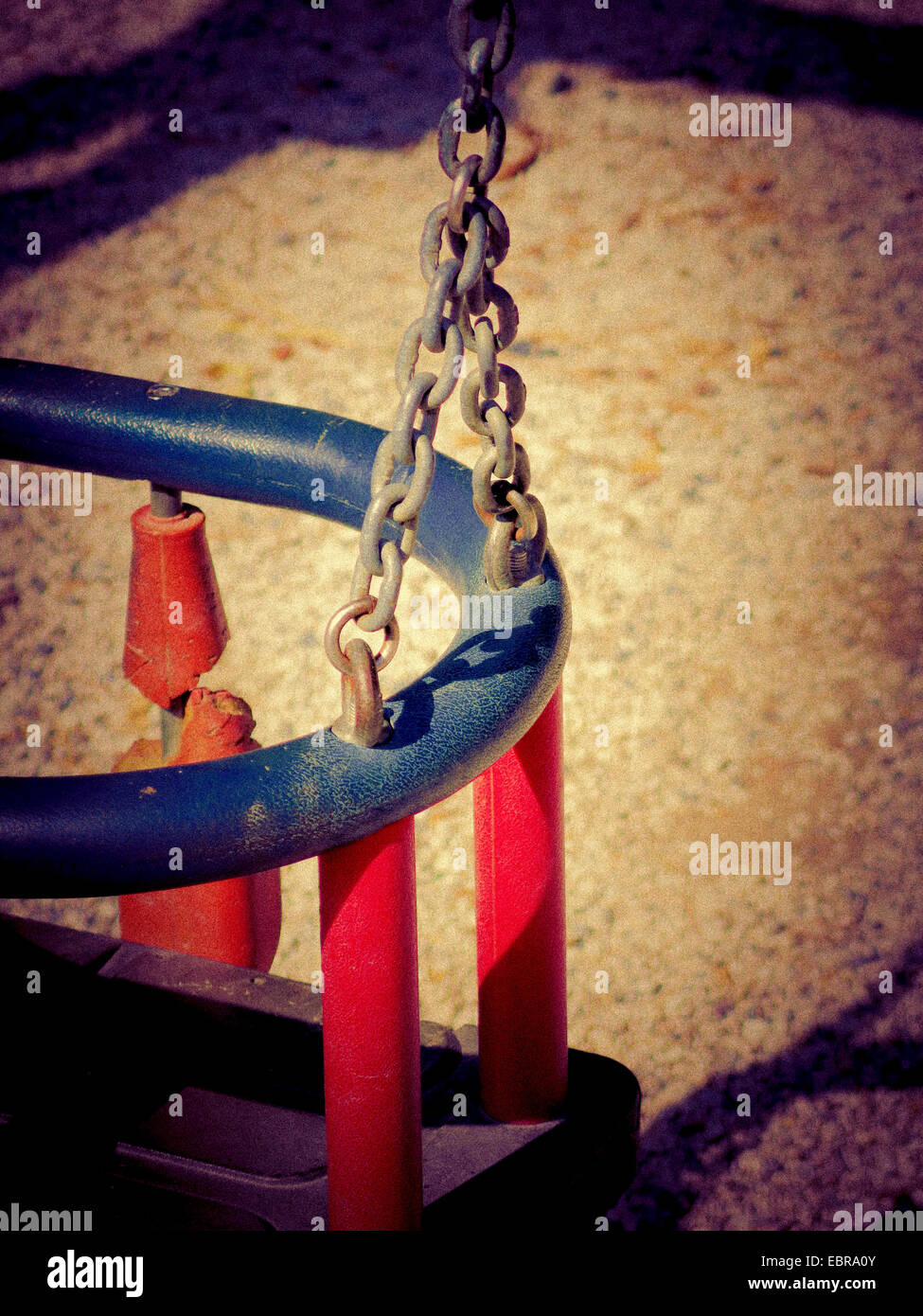 Kinderschaukel. Stockfoto