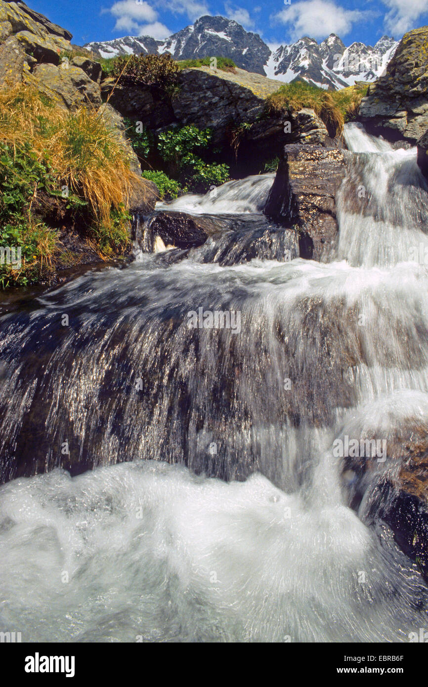 Wild Mountain Creek, Italien, Südtirol, Dolomiten Stockfoto