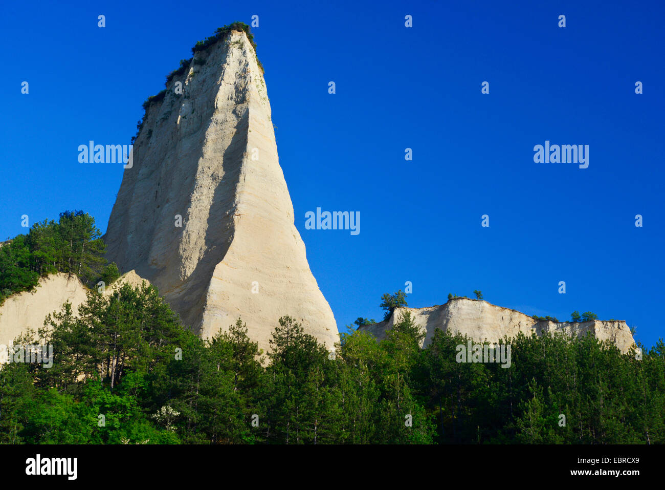 Sandstein-Pyramiden von Melnik, Bulgarien, Pirin-Gebirge, Melnik Stockfoto