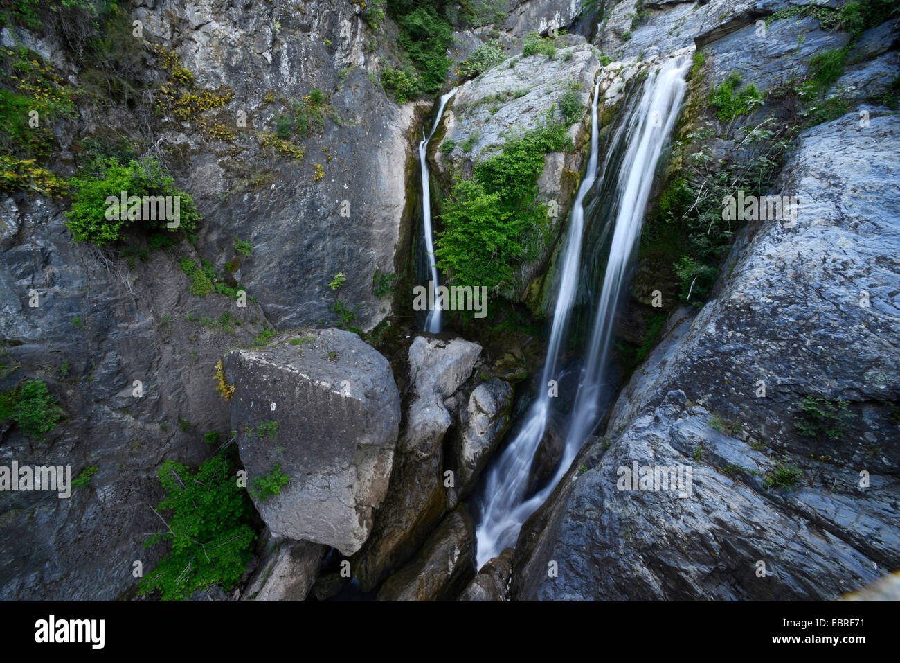 Cascades de l'Ucelluline auf Korsika, Frankreich, Korsika Stockfoto