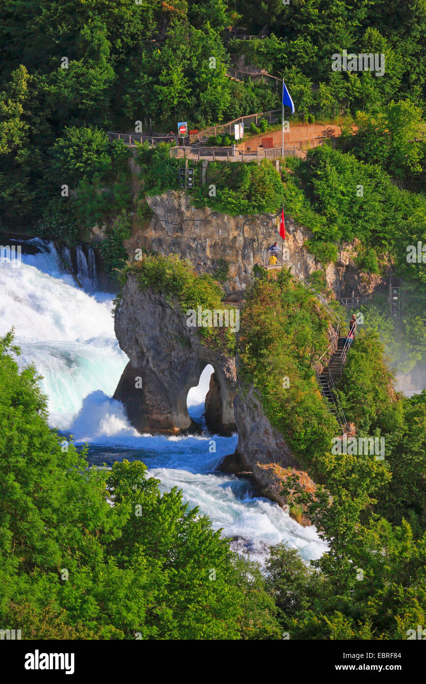 Aussichtsplattform am Rheinfall bei Schaffhausen, Schweiz, Schaffhausen Stockfoto