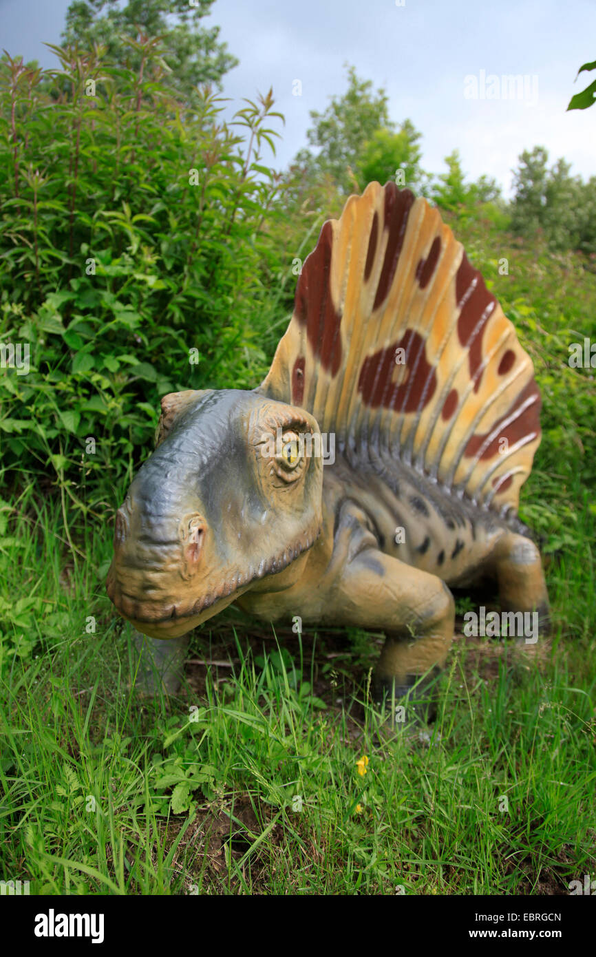 Edaphosaurus (Edaphosaurus), Säugetier wie Reptilien, auf der die ersten terrestrischen herbivors Stockfoto