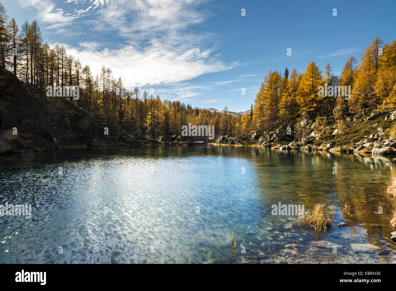 See der Hexen in Herbstsaison, Devero Alp - Piemont, Italien Stockfoto