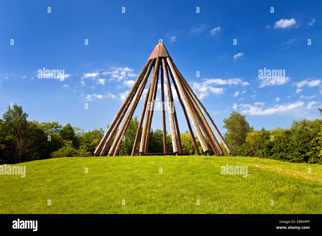 Gesundheit-Pyramide auf die Gesundheit Park Quellenbusch, Deutschland, Nordrhein-Westfalen, Ruhrgebiet, Bottrop Stockfoto