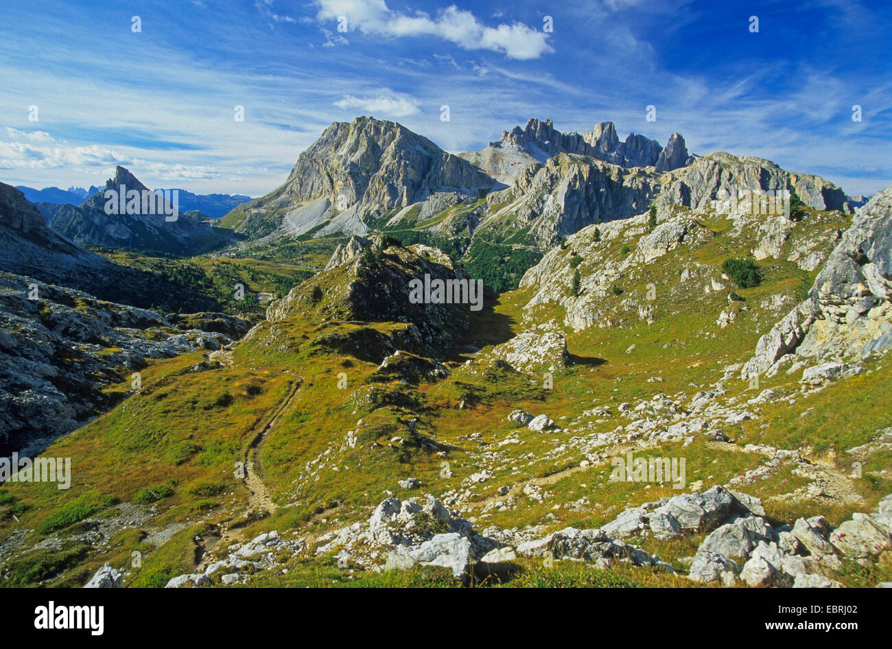 Passo Falzaerego, Rif Lagazuoi, Tofana di Rozes, Italien, Südtirol, Dolomiten Stockfoto