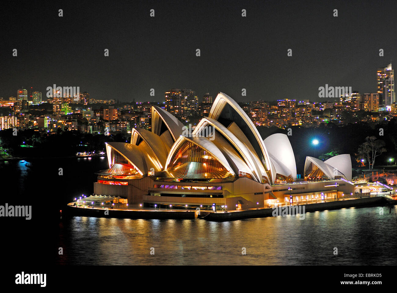 Sydney Oper in der Nacht, Australien, New South Wales, Sydney Stockfoto