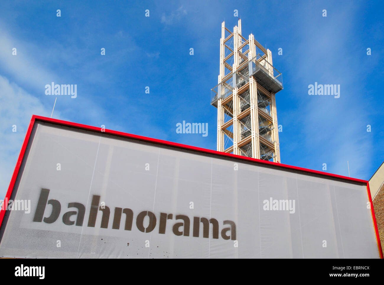 Bahnorama Turm Baustelle Hauptbahnhof Wien, Österreich, Wien Stockfoto