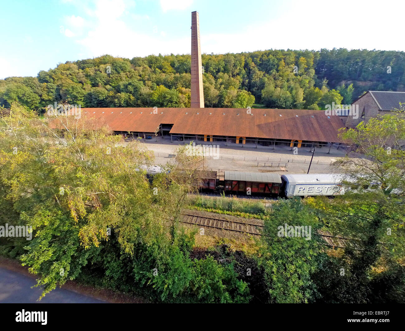 Luftbild, geschlossene Kohle mine Nachtigall, Deutschland, Nordrhein-Westfalen, Ruhrgebiet, Witten Stockfoto