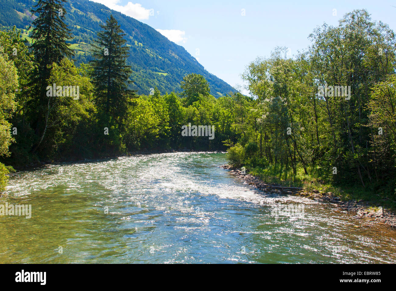 Moell Gebirgsfluss in den Alpen, Österreich, Kärnten Stockfoto