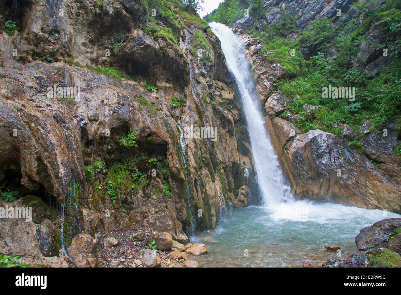 Tscheppaschlucht Schlucht mit Loiblbach Creek, Österreich, Kärnten, Karawanken Stockfoto