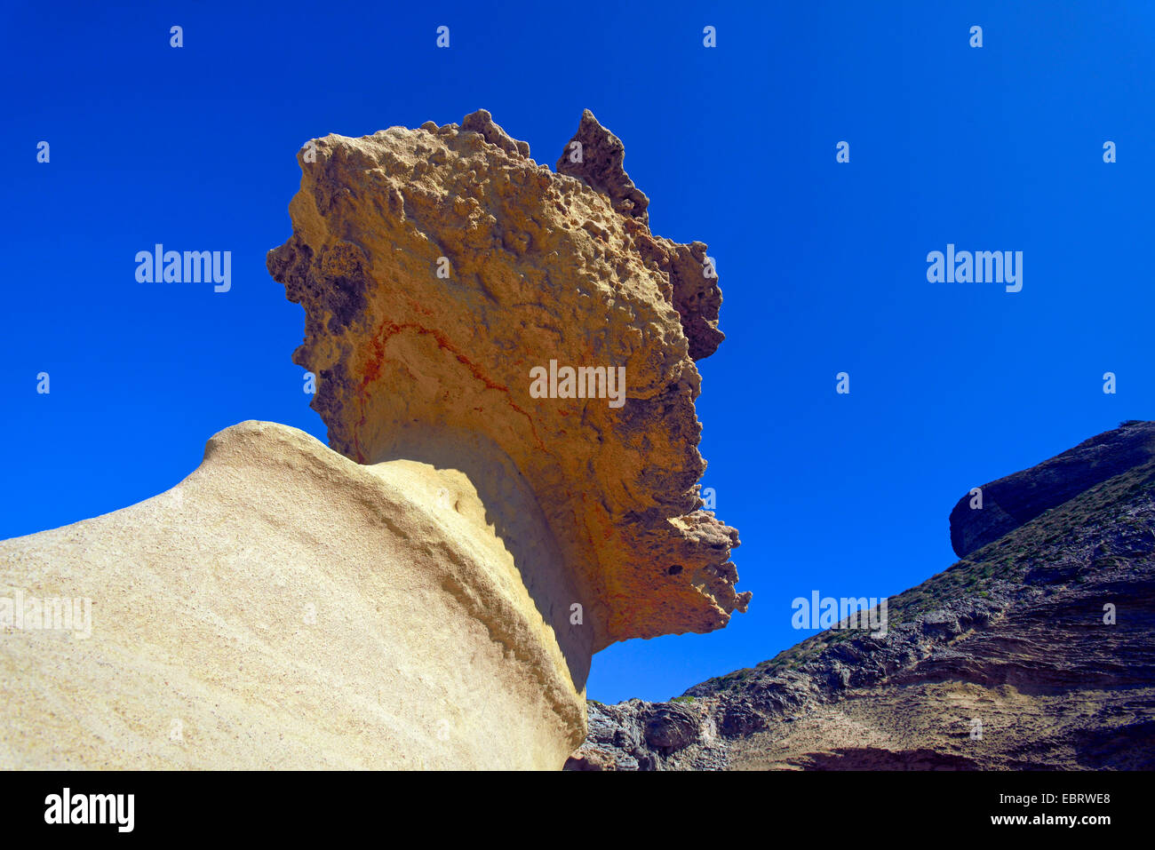 Felsformation auf Capo Pertusato, Frankreich, Korsika Stockfoto