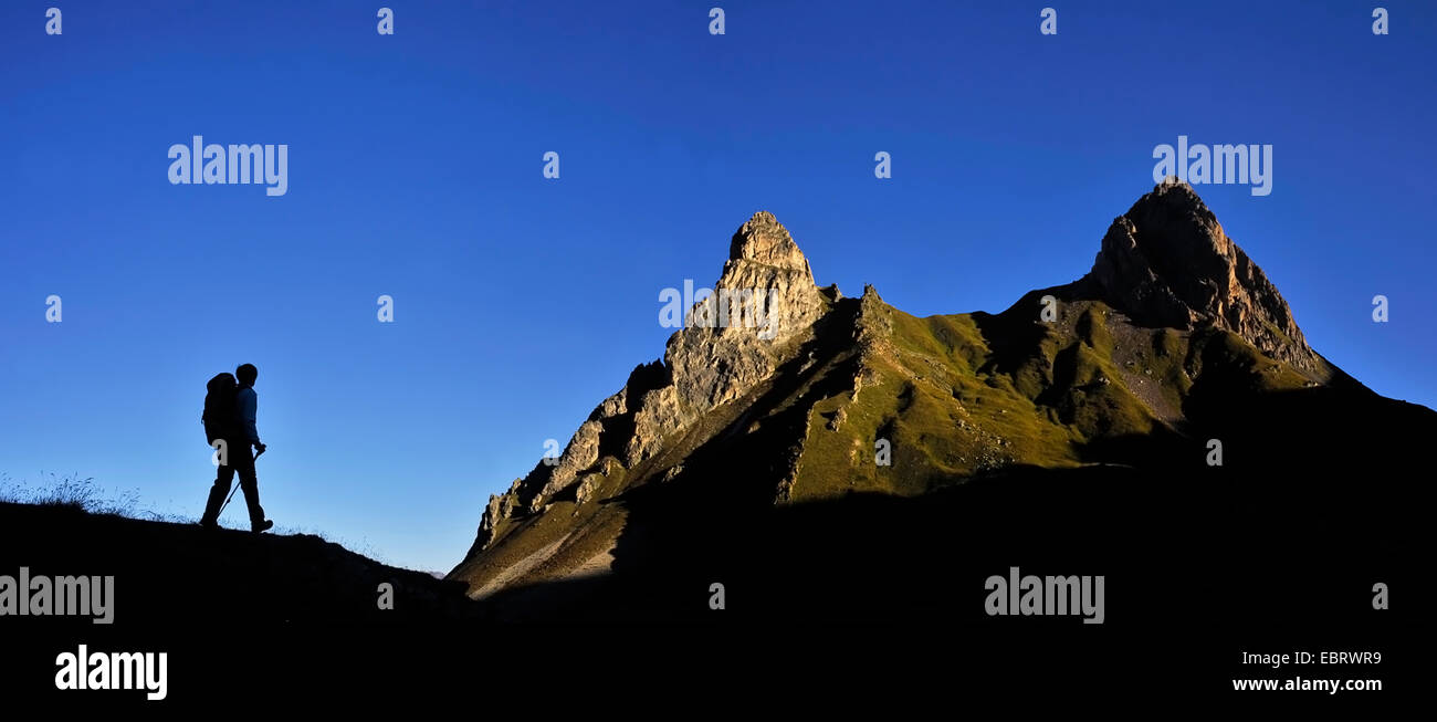 Wandere im Massiv des Cerces im nördlich der Alpen in Cerces, Frankreich, Frankreich, Savoyen, Hautes-Alpes, Briancon Valloire Stockfoto