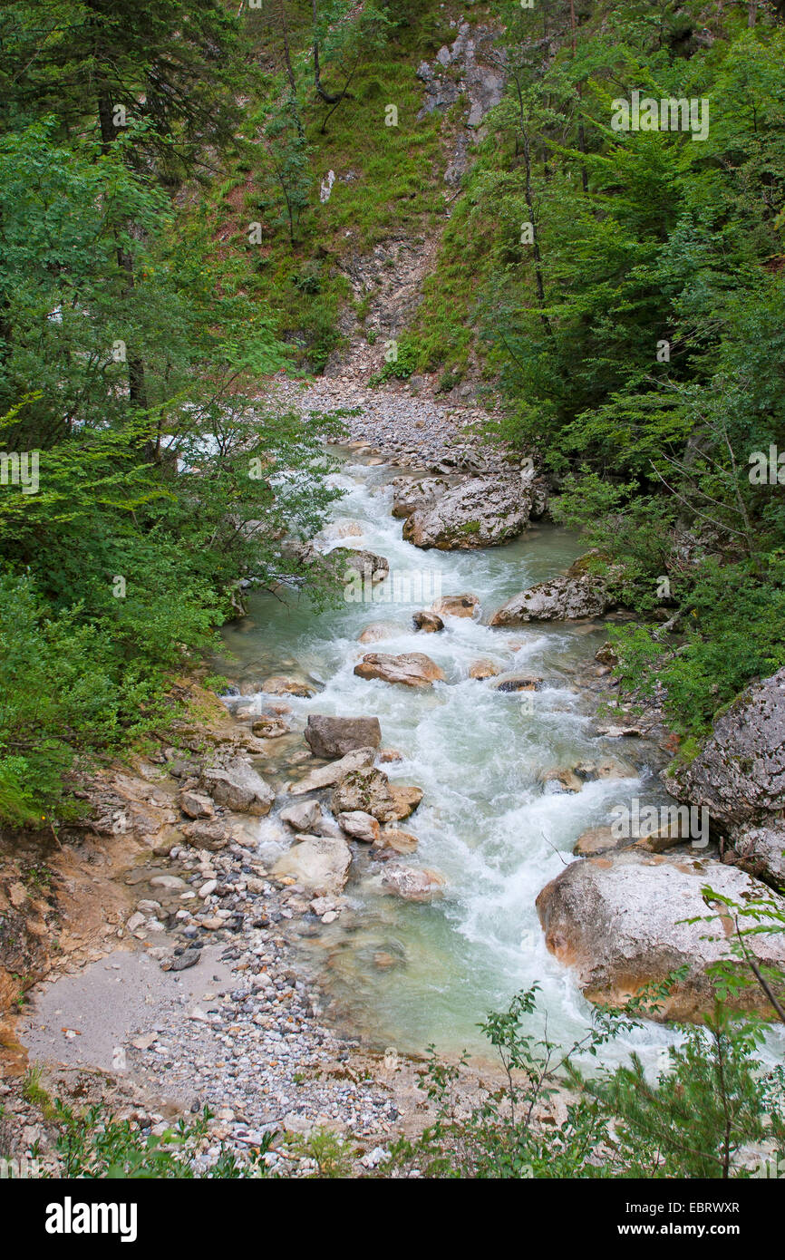 Tscheppaschlucht Schlucht mit Loiblbach Creek, Österreich, Kärnten Stockfoto