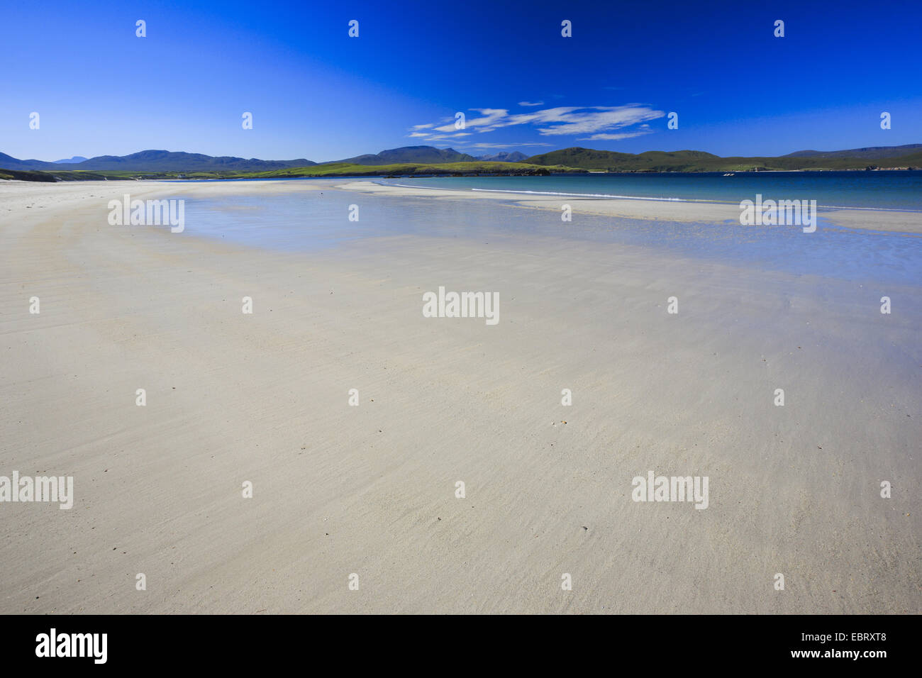 Sandstrand von Balnakeil Bay an der nördlichen Küste von Schottland, Großbritannien, Schottland, Sutherland Stockfoto