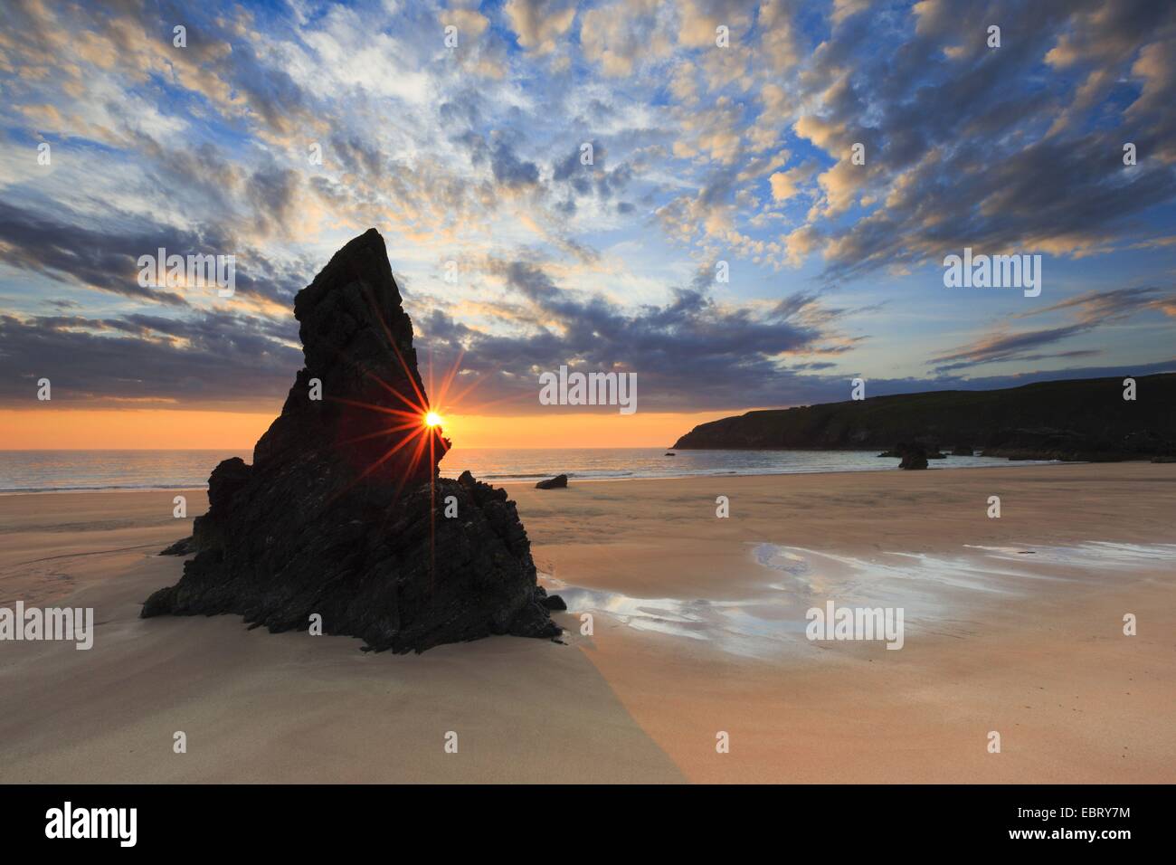 Sandstrand von Sango Bay an der Küste von Schottland, Großbritannien, Schottland, Sutherland Stockfoto
