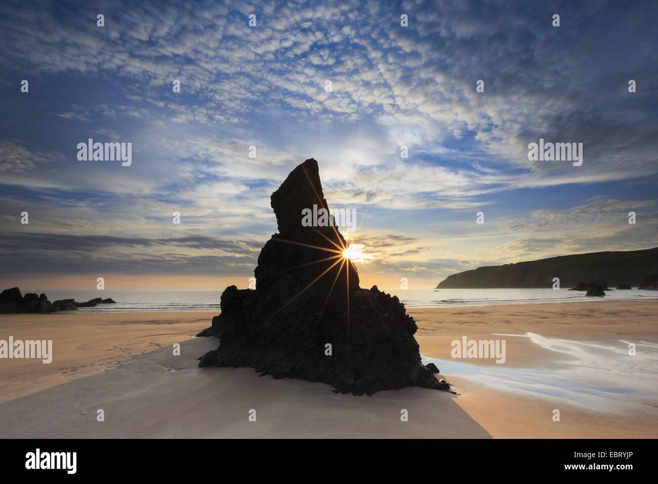 Sandstrand von Sango Bay an der Küste von Schottland, Großbritannien, Schottland, Sutherland Stockfoto