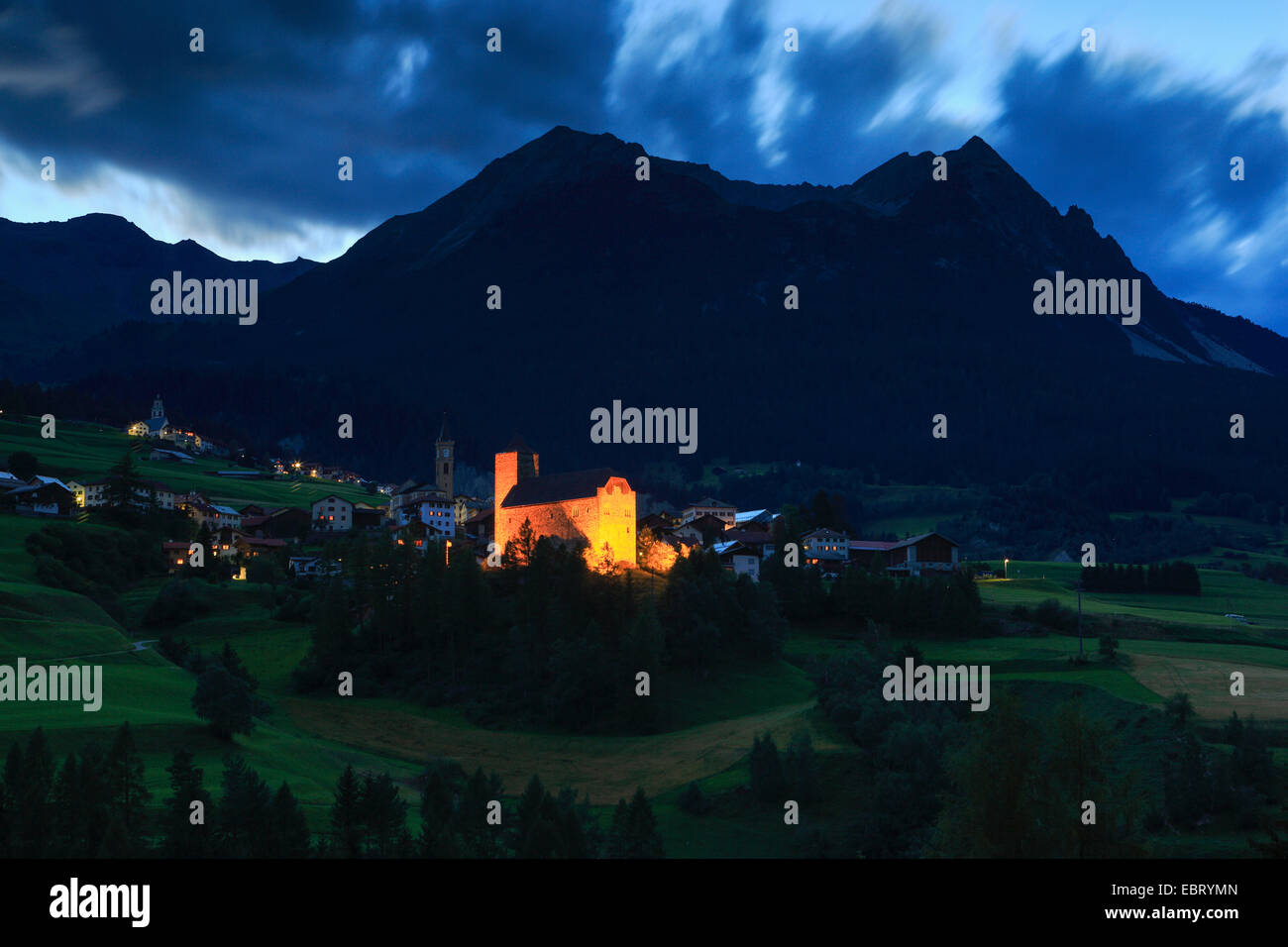 Burg Riom, Schweiz, Graubünden Stockfoto