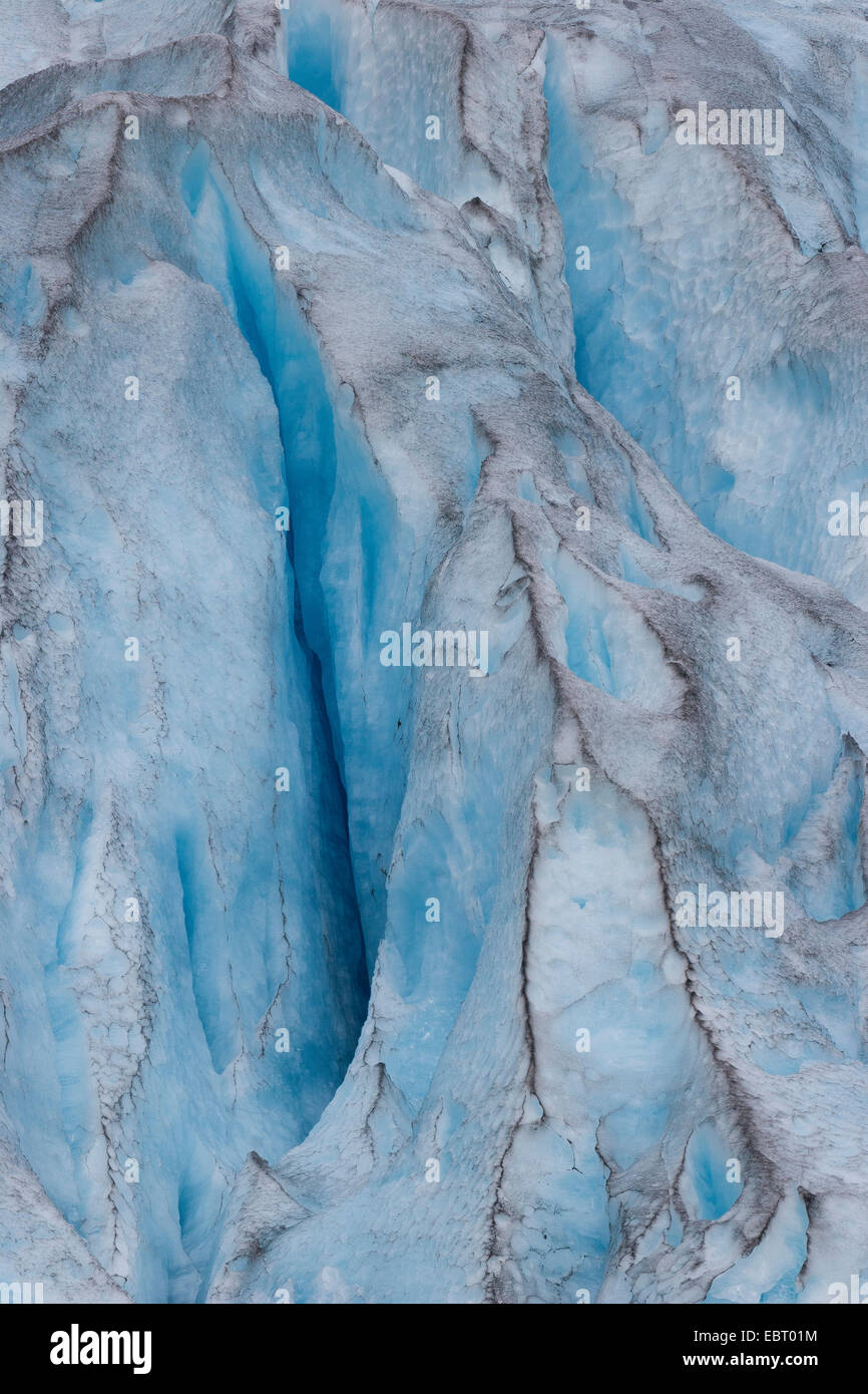Nigardsbreen Gletscher mit Gletscherspalte, Norwegen, Jostedalsbreen Nationalpark Stockfoto