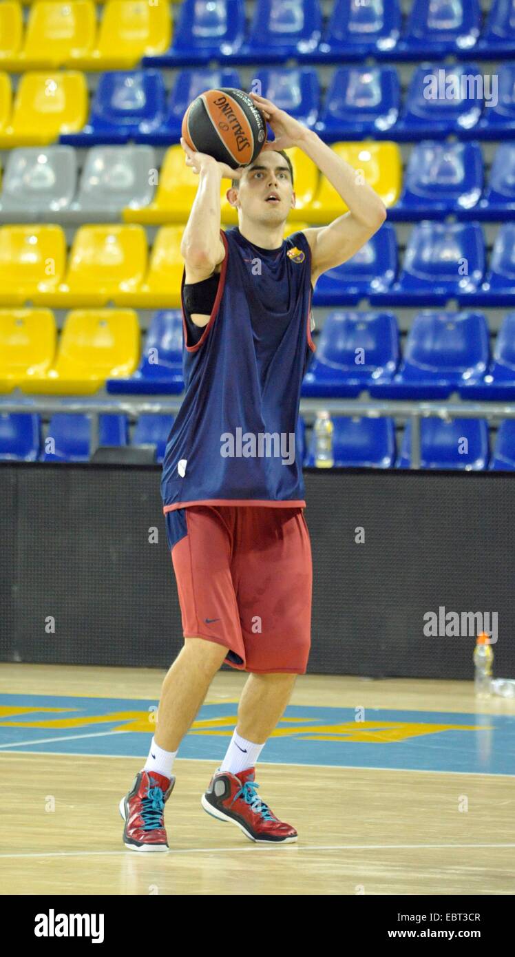 Tschechische Republik-Spieler Tomas Satoransky FC Barcelona Basketball-Team in Barcelona, Spanien am 27. November 2014 abgebildet. (CTK Foto/David Svab) Stockfoto