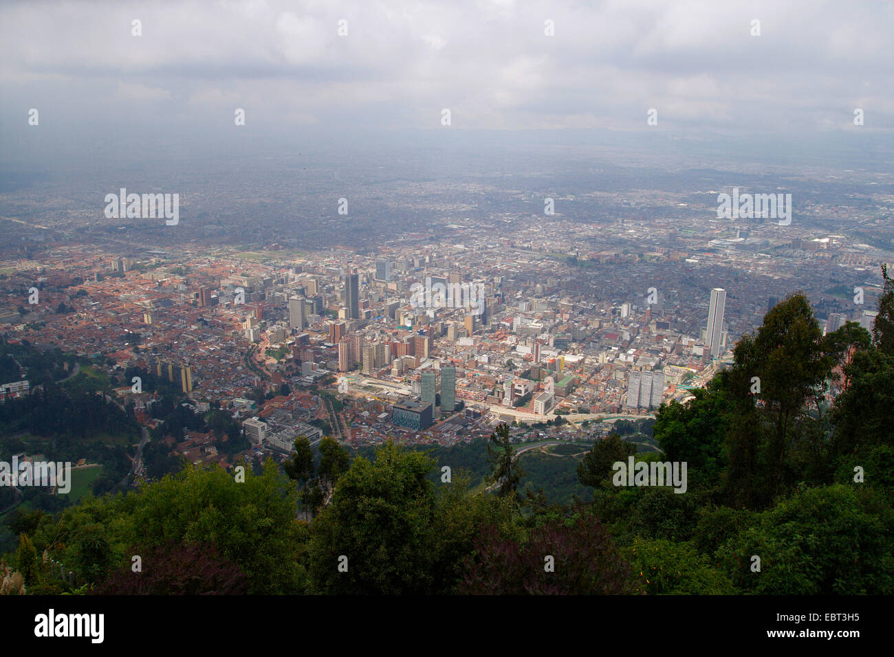 Blick von Montserrate zu Bogotß, Kolumbien, Bogota Stockfoto