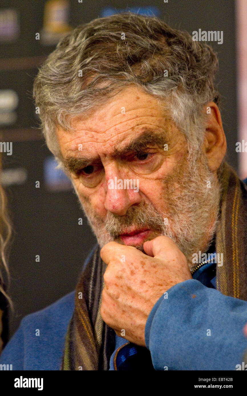 Amerikanische Schauspieler Elliott Gould während einer Pressekonferenz in 2013 Torino Film Festival. Stockfoto