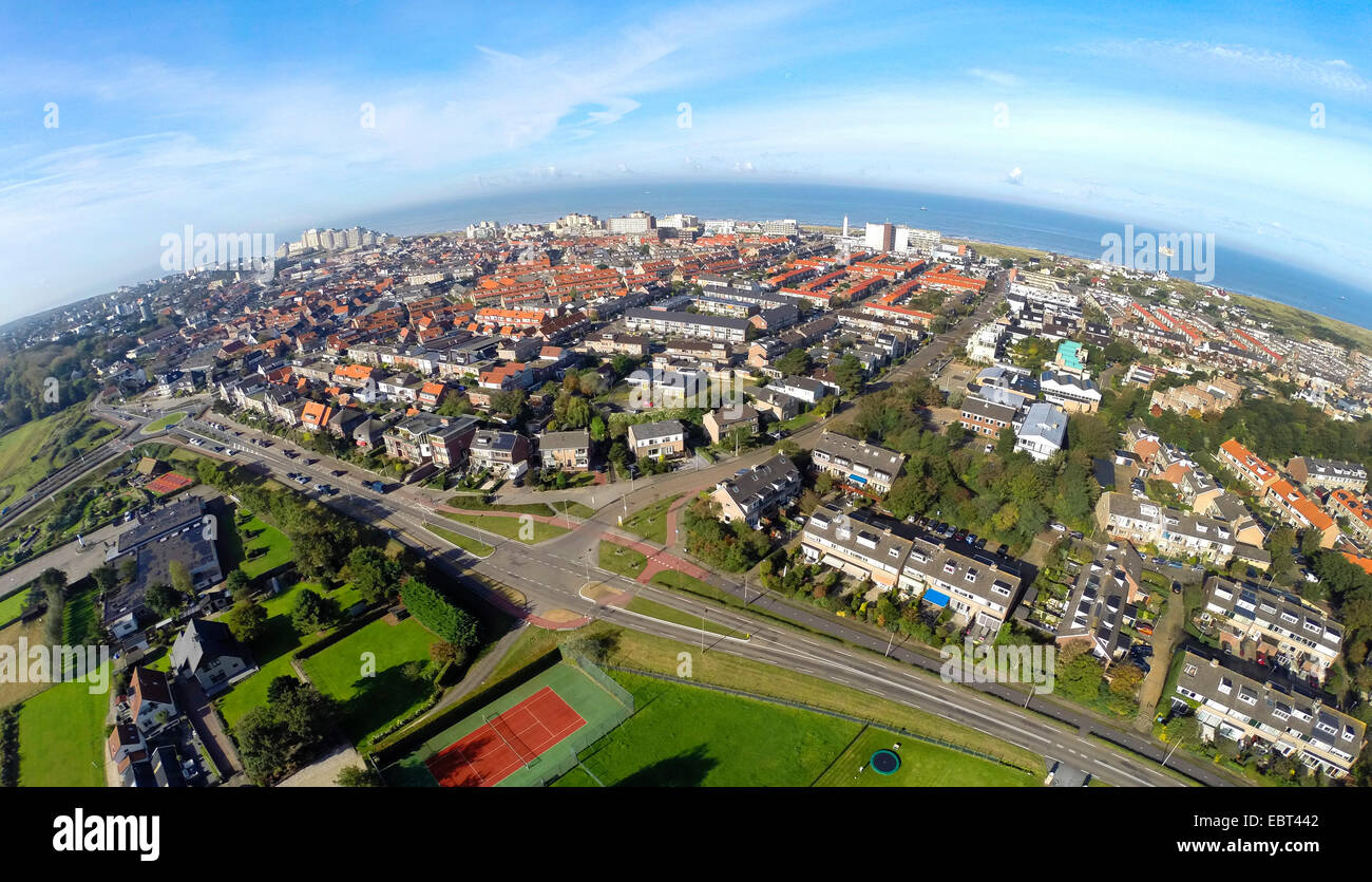 Luftbild, Nordwijk Küstenort an der Nordsee Küste, Niederlande, Südholland, Noordwijk Aan Zee Stockfoto