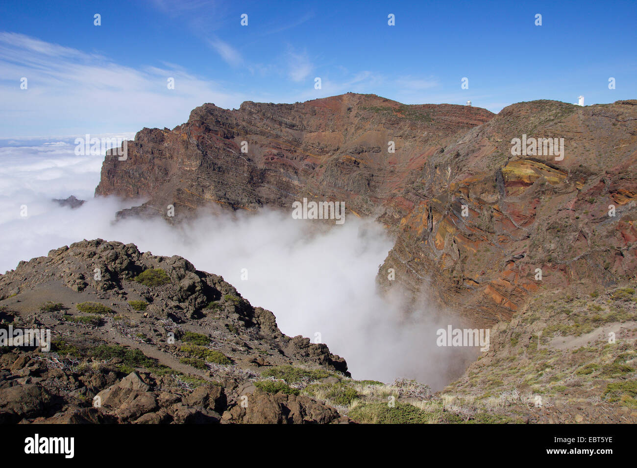 Caldera de Taburiente Morgen Licht, Kanarische Inseln, La Palma, Mirador Los Andenes Stockfoto