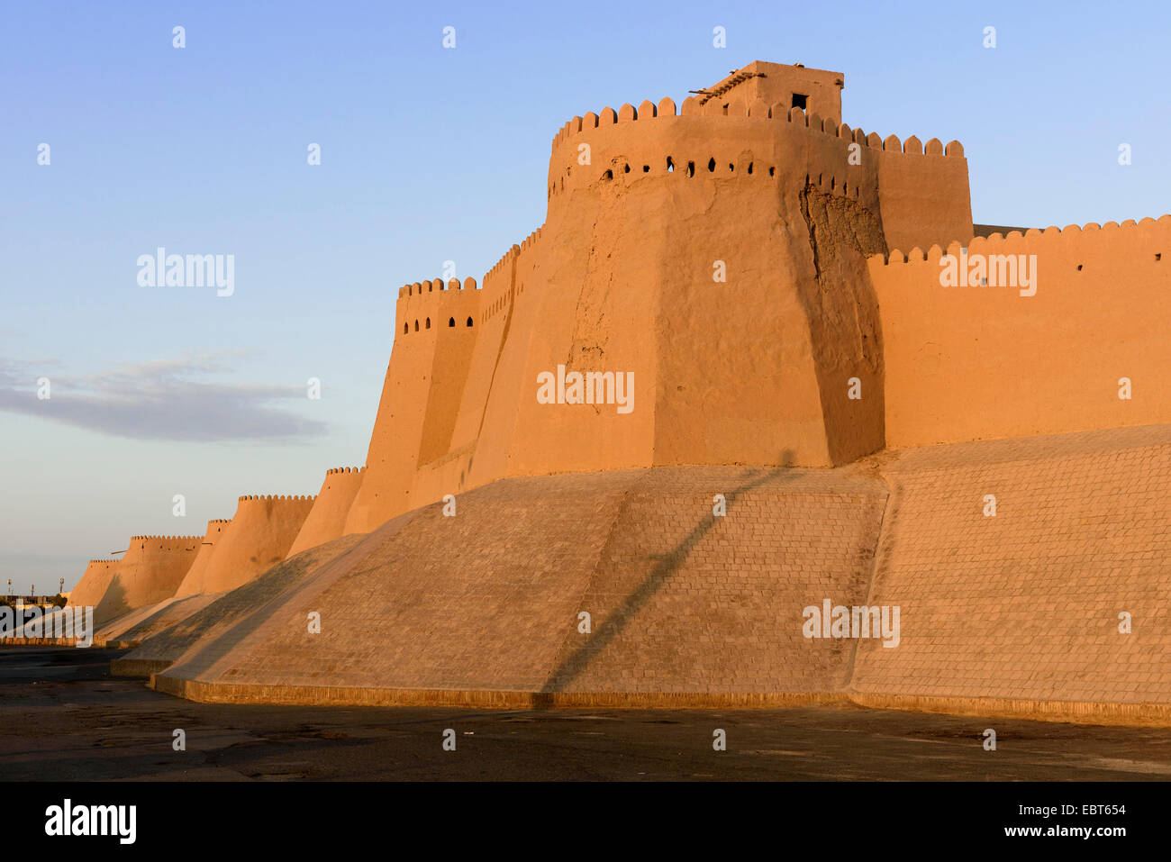 Stadtmauer der Stadt Hitoric Ichan Qala, bereits, Usbekistan, Asien Stockfoto