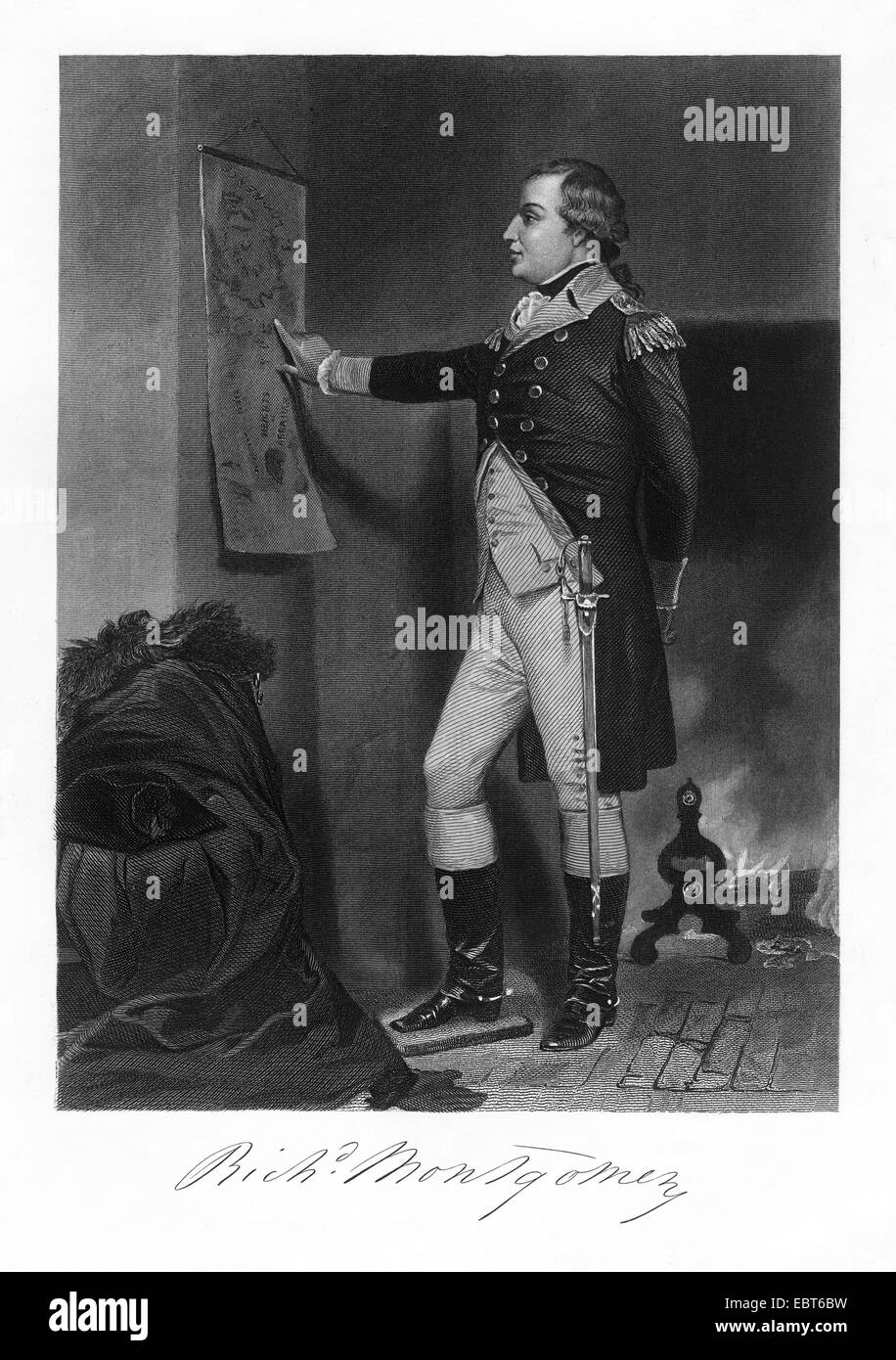 Richard Montgomery Gravur Stockfoto