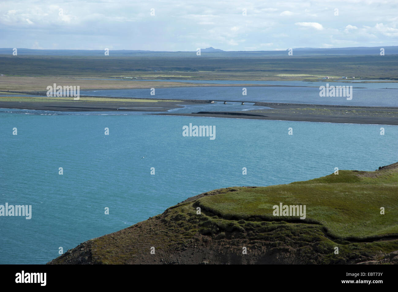 Joekulsa ein Fjoellum Flussdelta, Island, Oxarfjoerdur, Tjoernes Stockfoto